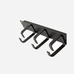 Techly I-CASE-CABLE-BK5 Panneau de gestion de câbles 1U pour rack 19", 482.6mm x 75mm x 44mm, noir, poids 525g - Miniature 3