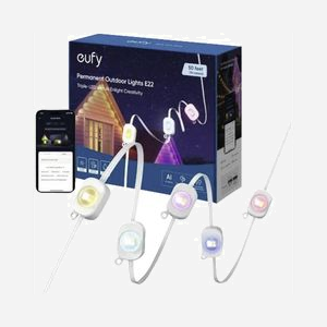 Eufy T8L023E1 : Guirlande Lumineuse Décorative Extérieure/Intérieure, 15m, Multicolore, Flexible, Alimentation Secteur, Contrôle Smartphone - Miniature 1