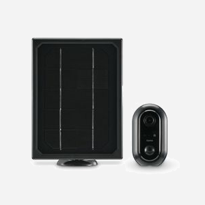 Hama 00176648 : Caméra de Sécurité IP Extérieure Sans Fil 1080p, Alimentation Solaire, IP65, MicroSDHC jusqu'à 128 Go, Montage Mural