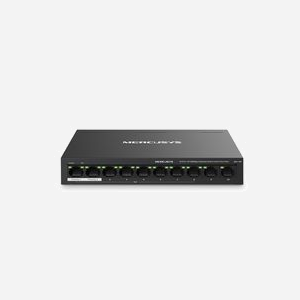 Commutateur Géré Mercusys MS110P - 10 Ports Fast Ethernet (10/100) - 8 PoE, 2 PoE+ - Budget PoE 65W - VLAN, QoS, Montage Mural - Miniature 1