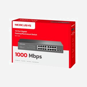 Commutateur Réseau Gigabit Ethernet Mercusys MS116GS - 16 Ports RJ-45 10/100/1000 Mbps - Capacité de Commutation 32 Gbit/s - Répertoire MAC 8000 Entrées - Montage en Rack - Miniature 4