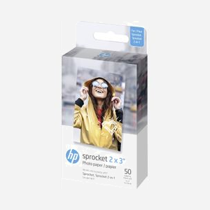 Papier Photo Autocollant HP Sprocket HPIZ2X350 - Impression Instantanée Résistante aux Essuyages, à l'Eau et aux Déchirures - Format Sprocket