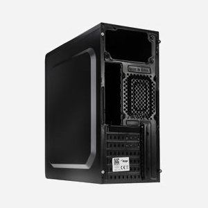 Akyga AK13BK Boîtier PC Micro Tower Noir, Acier/ABS, Micro-ATX/Mini-ITX/ATX, 3x 3.5", 3x 2.5", 1x 5.25" interne/externe, USB 3.2 Gen 1, Ventilation 120mm avant/arrière/lateral (optionnel) - Miniature 5