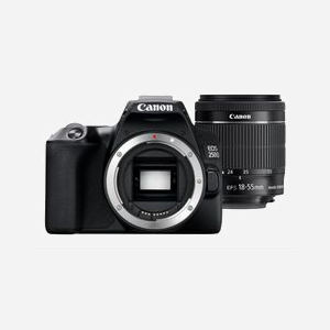 Canon EOS 250D Kit SLR, Capteur CMOS 24.1MP, Résolution 6000x4000, Vidéo 4K Ultra HD, Objectif 18-55mm IS STM, Ecran tactile 3", WiFi, Bluetooth - Miniature 1