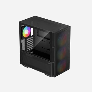 DeepCool CH560 Noir : Boîtier PC Midi Tower, ATX/EATX/microATX/Mini-ITX, 3x140mm avant, 1x120mm arrière, USB 3.2 Gen 1 Type-A & Type-C, Acier/Verre Trempé - Miniature 3