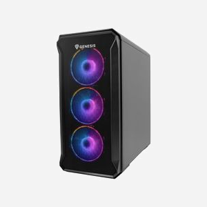 GENESIS Irid 503 ARGB Micro Tower PC Noir/Transparent, micro ATX/Mini-ITX, 3x120mm avant, 1x120mm arrière, 2x3.5", 3x2.5", USB 3.2 Gen 1 - Miniature 2