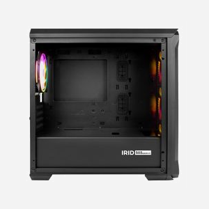 GENESIS Irid 503 ARGB Micro Tower PC Noir/Transparent, micro ATX/Mini-ITX, 3x120mm avant, 1x120mm arrière, 2x3.5", 3x2.5", USB 3.2 Gen 1 - Miniature 5