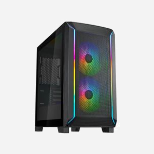 Silverstone FARA 312Z - Boîtier PC Midi Tower Noir, Acier/Plastique, micro ATX/Mini-ITX, 2x2.5/2x3.5", 2x140mm avant, 1x120mm arrière, USB 3.2 Gen 1, Vitre trempée, Refroidisseur CPU 173mm, GPU 365mm. - Miniature 1