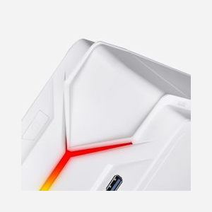 Boîtier PC Silverstone RVZ03-ARGB Blanc, Format Bureau, Mini-ITX/DTX, 3x2.5", 2 Slots, Vent. 120mm, RGB Adressable, 330x350x105mm, Sans Alimentation ATX/PS2 - Miniature 4
