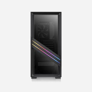 Thermaltake Versa T35 TG RGB - Boîtier PC Midi Tower Noir, ATX/micro ATX/Mini-ITX, 2x3.5", 2x2.5", USB 3.2 Gen 1, Vent. 120/200mm, Radiateur 360mm - Miniature 2