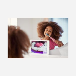 Philips Sonicare For Kids HX6352/42 Brosse à Dents Électrique Ultrasonique Enfant, 62000 mouvements/min, 2 modes, Bluetooth, Batterie Li-Ion, Rose, Écran LED - Miniature 3