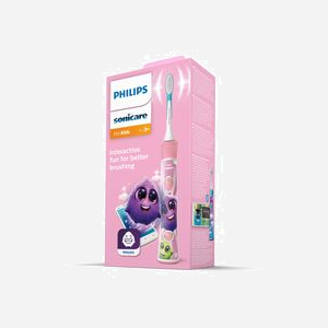 Philips Sonicare For Kids HX6352/42 Brosse à Dents Électrique Ultrasonique Enfant, 62000 mouvements/min, 2 modes, Bluetooth, Batterie Li-Ion, Rose, Écran LED - Miniature 5