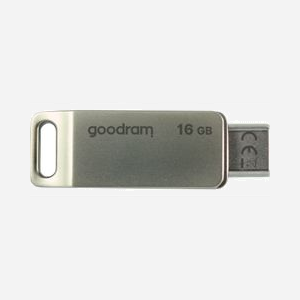 Goodram ODA3 16 Go - Clé USB Type-A/USB Type-C 3.2 Gen 1 (3.1 Gen 1) - Lecture 60 Mo/s, Écriture 20 Mo/s - Format Pivotant, Boîtier Métal Argent