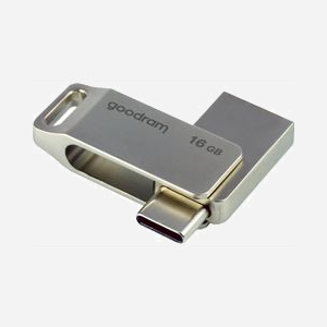 Goodram ODA3 16 Go - Clé USB Type-A/USB Type-C 3.2 Gen 1 (3.1 Gen 1) - Lecture 60 Mo/s, Écriture 20 Mo/s - Format Pivotant, Boîtier Métal Argent - Miniature 4