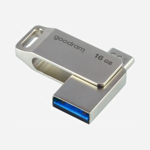 Goodram ODA3 16 Go - Clé USB Type-A/USB Type-C 3.2 Gen 1 (3.1 Gen 1) - Lecture 60 Mo/s, Écriture 20 Mo/s - Format Pivotant, Boîtier Métal Argent - Miniature 5