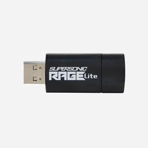 Patriot Memory Supersonic Rage Lite 32Go USB Type-A 3.2 Gen 1, Vitesse lecture 180 Mo/s, Format Slide, Résistant aux chocs, Noir/Bleu - Miniature 2