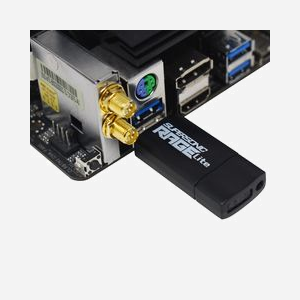 Patriot Memory Supersonic Rage Lite 32Go USB Type-A 3.2 Gen 1, Vitesse lecture 180 Mo/s, Format Slide, Résistant aux chocs, Noir/Bleu - Miniature 4