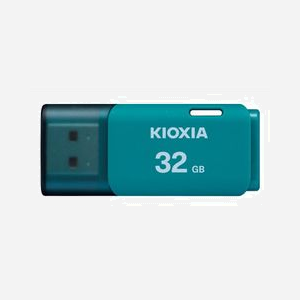 Kioxia TransMemory U202 - Clé USB 32 Go USB Type-A 2.0 Bleu (LU202L032GG4) - Dimensions: 21.4 x 51.4 x 8.4 mm, 8g, RoHS - Miniature 1