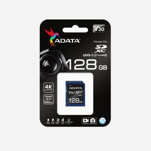 Carte mémoire ADATA 128 Go SDXC UHS-I Classe 10, Vitesse Lecture 100 Mo/s, Écriture 60 Mo/s, UHS Class 3 (U3), Video Speed Class V30 - Miniature 2