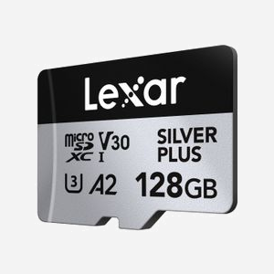 Lexar Professional SILVER PLUS, Lot de 2 MicroSDXC 128 Go UHS-I U3 V30, Lecture 205 Mo/s, Écriture 150 Mo/s, Résistante aux chocs/température - Miniature 2