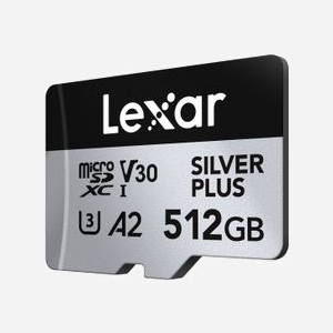 Lexar Professional SILVER PLUS MicroSDXC 512 Go UHS-I U3 V30 A2 Lecture 205 Mo/s Ecriture 150 Mo/s 15x11x1mm - Miniature 2