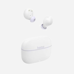 Hama Freedom Buddy II Écouteurs True Wireless Stereo (TWS) Bluetooth 5.3 Blanc, 20-20000Hz, Microphone intégré, Autonomie 20h (avec boîtier), Compatible Siri/Google Assistant