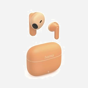 Hama Freedom Light II Écouteurs True Wireless Stereo (TWS) Bluetooth 5.3 Orange - Microphone intégré, Autonomie 5h (20h avec boîtier), USB-C