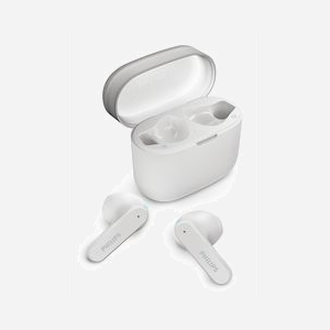 Philips TAT2139WT/00 Écouteurs Bluetooth 5.3 Blanc - Portée 10m, Autonomie 7h/28h (avec boîtier), IPX4, Assistant Google/Siri, 20-20000Hz