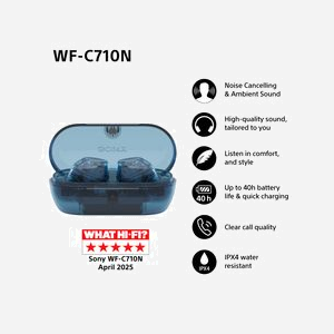 Sony WFC710NL.CE7 Écouteurs True Wireless Stereo (TWS) Bluetooth 5.3, IPX4, Autonomie 12h/40h (ANC désactivé), USB Type-C, Bleu