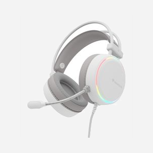 Casque Gaming Filaire GENESIS NSG-2308 Arceau Circum-aural Blanc, USB Type-A, HP 20-20000Hz, Micro Boom -42dB, Câble 2.2m, Rétroéclairage Multicolore - Miniature 5