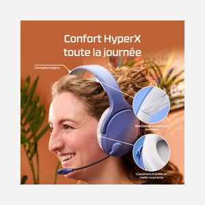 HyperX Cloud Jet - Casque Gaming sans Fil 2.4GHz/Bluetooth 5.3, HP 40mm, Micro Omnidirectionnel, Autonomie 25h, PC/Mac/PS5/PS4/Mobile - Noir - Miniature 3