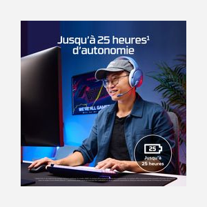 HyperX Cloud Jet - Casque Gaming sans Fil 2.4GHz/Bluetooth 5.3, HP 40mm, Micro Omnidirectionnel, Autonomie 25h, PC/Mac/PS5/PS4/Mobile - Noir - Miniature 4