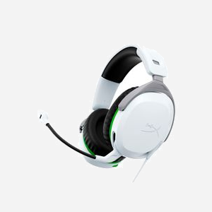 Casque Gaming Filaire HyperX CloudX Stinger II Xbox White - Haut-parleurs 50mm, 10-28000 Hz, Impédance 32 Ohm, Micro Anti-bruit, Connecteur 3.5mm