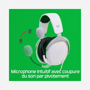 Casque Gaming Filaire HyperX CloudX Stinger II Xbox White - Haut-parleurs 50mm, 10-28000 Hz, Impédance 32 Ohm, Micro Anti-bruit, Connecteur 3.5mm - Miniature 4