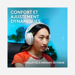Logitech G321 LIGHTSPEED - Casque Gaming sans Fil Blanc - Transducteurs Audio Haute Performance 16 kHz - Autonomie 20h+ - Connectivité LIGHTSPEED 2.4 GHz et Bluetooth - Miniature 2