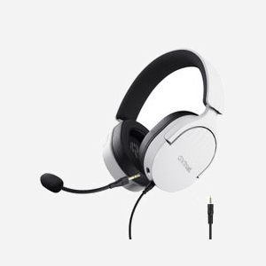 Trust GXT 489W Fayzo Casque Gaming Filaire Noir/Blanc - Haut-parleurs 50mm, Micro Amovible, Connecteur 3.5mm, Câble 1.2m, 20-20000Hz