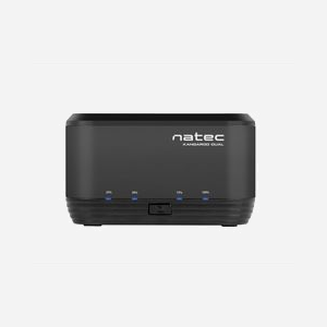 NATEC Kangaroo NSD-0955 : Boîtier Externe Dual HDD/SSD 2.5/3.5" SATA/SATA II/SATA III, USB 3.2 Gen 1 Type-A, Aluminium Noir, jusqu'à 5 Gbit/s - Miniature 4
