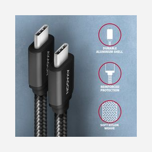 Axagon BUCM3-CM30AB : Câble USB-C vers USB-C 3.2 Gen 1 (3.1 Gen 1) 3m, 5Gbit/s, Power Delivery 60W, contacts plaqués or, AWG 22/30 - Miniature 3