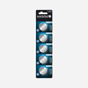 Everactive CR24305BL Lot de 5 Piles Lithium CR2430 3V Usage Unique, Diamètre 24.5mm, Hauteur 3mm, Autonomie 10 ans