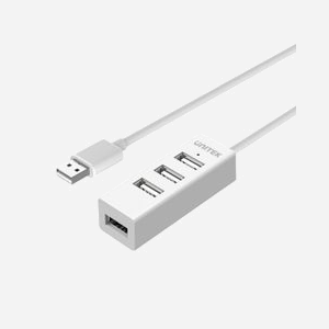 UNITEK Y-2146 Hub USB 2.0 Blanc 4 Ports, Taux de Transfert 480 Mbit/s, Interface Hôte USB 2.0, Plug and Play, Conditionnement Boîte - Miniature 1