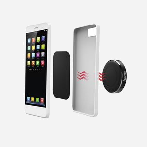 Hama 00183283 : Support Passif Magnétique Aluminium Noir pour Mobile/Smartphone - Usage Voiture - Fixation Ventouse - Manuel Inclus - Miniature 4