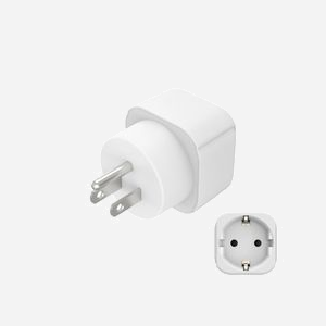 Hama 00223438 Adaptateur secteur Type B vers Type C (Europlug) + Type F, 100-250V, 15A, Blanc, Facteur de forme droit, 1 prise