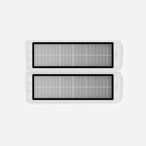 Roborock SDLW04RR : Lot de 2 filtres pour aspirateur robot, Acier inoxydable et Blanc, Compatible Q5+, Q5, S6 Pure, S6 MaxV, S5 Max, E5, E4. Inclut 2 filtres HEPA.