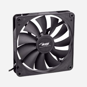 Akyga AW-14A-BK Ventilateur PC 140x140x25mm Noir ABS, câble 0.3m - Dimensions packaging : 154x26x244mm, poids 158g (poids paquet : 165g) - Miniature 1
