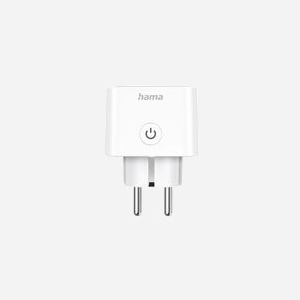 Hama Prise Connectée Wi-Fi 00176638 CEE 7/7, 3680W, 2400MHz, Compatible Alexa/Siri/Google Assistant, IP20, 55x55x77mm, Blanc
