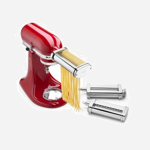 KitchenAid 5KSMPRA Ensemble d'Attaches Chrome en Acier Inoxydable - Compatibilité Mixeurs Ménagers KitchenAid (5KSM150, etc.) - 3 Pièces, Dimensions 97x246x56mm - Miniature 2