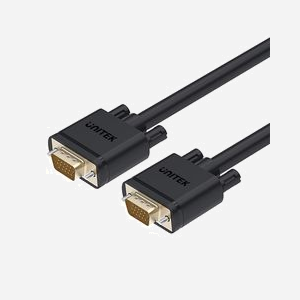 UNITEK Y-C505 Câble VGA 5m, Connecteurs Mâle VGA (D-Sub), Résolution 1920x1080 (HD 1080), AWG 28, Contacts Or, Blindage, Ferrite, Noir - Miniature 1
