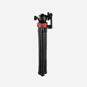 Hama FlexPro Trépied Aluminium pour Smartphone/Action Caméra, 3 Pieds, Hauteur 16-27cm, Montage 1/4", Tête Ball, Noir/Rouge, Réf: 00004608 - Miniature 3