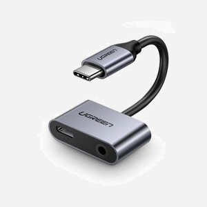 Ugreen 50596 Hub USB 3.2 Gen 1 Type-C Noir Métallique, 1 port Type-C, Port Audio 3.5mm, Alimentation USB, 10g, Compatible Huawei/Xiaomi - Miniature 1