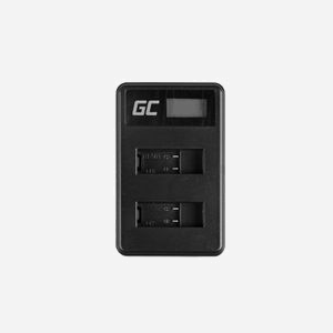 Green Cell ADCB20 Chargeur USB pour Batteries GoPro AHDBT-501 - Double Slot, LCD, 5V, 0.6A, Protection Surchauffe/Surcharge/Court-Circuit - Miniature 1